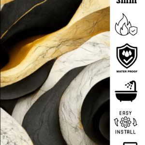 Black Gold Waterproof shower panels