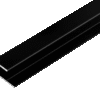 Aluminium U shaped black colour line